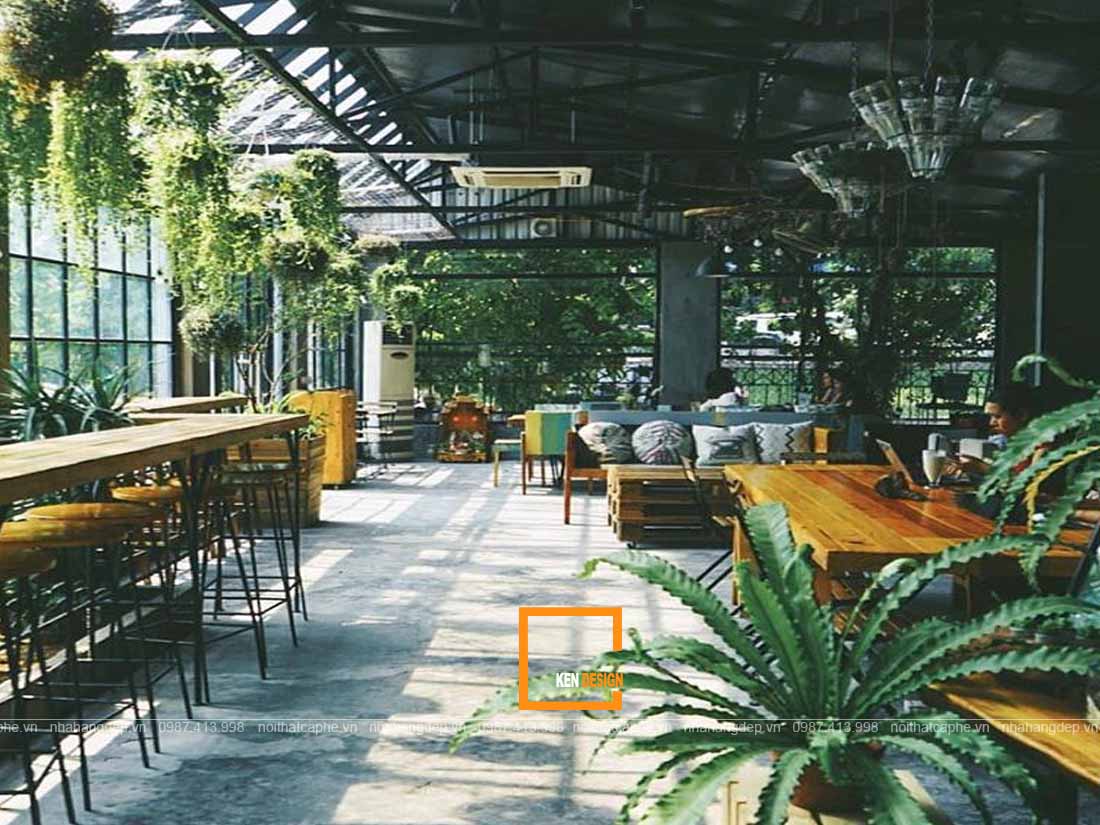 Thiết kế quán cafe sân vườn